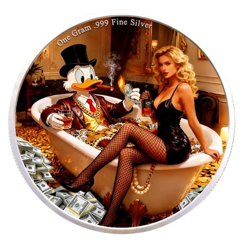 Dagobert duck 999 - 999, silber