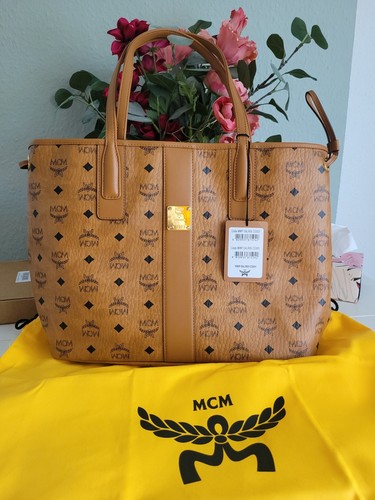 Mcm liz shopper medium - liz, congac