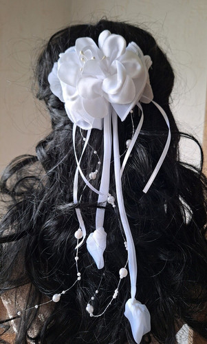 Kopfschmuck haarschmuck weiß - kopfschmuck,