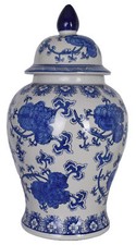 Porzellan Vase China Deckelvase Prunkgefäss Dekovase Ginger Jar Chinoiserie
