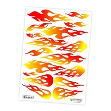 17 Flammen Aufkleber Set  -