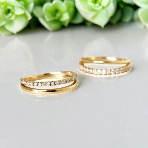 14k gelbgold ehering set - 14k,