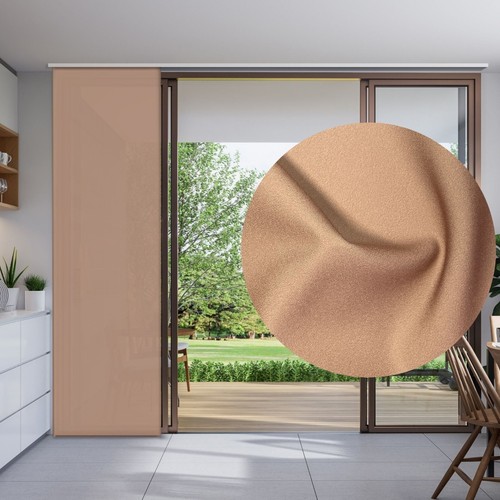 Uni schiebegardine beige - uni-schiebegardine,