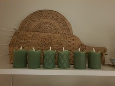 Elambia 6 LED Votiv Kerzen in Salbei