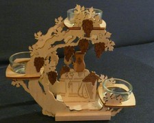 Teelichthalter "WEIN" , Drechslerei Kuhnert aus dem Erzgebirge! Neu!