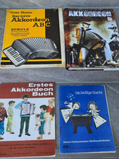 vier Akkordeon Bücher , grosse Buch für Akkordeon ,akordeon ABC ,weinachtslieder