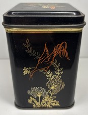 Alte tee blechdose schwarz - -,