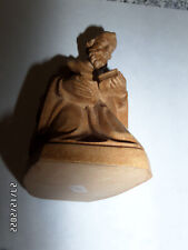 Einzelteil Heiliger 3 König Melchior Natur Zirbel Holz kniend    10 cm hoch