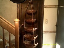 rattan hängekörbe übergrösse 1,80m 5 stück