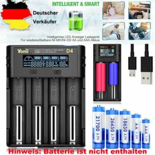 4 Slots AA AAA Akku USB