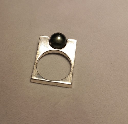 Moderner silberring mit - silberring,