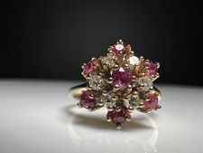 Ring Gold Rubin Diamant 14K