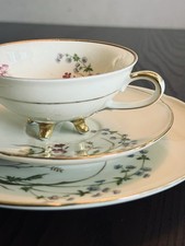 Winterling Röslau Kaffeeservice 3-teilig Fußtasse mit Goldrand VintagePorzellan