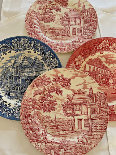 Vintage staffordshire teller - vintage,
