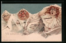 Künstler-AK Killinger Nr. 115: Drei Opfer des Fortschritts, Berg mit Gesicht /  