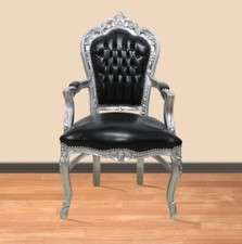 Barockstuhl Stuhl Schwarz