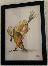 Aquarell Gemälde Obst Gemüse