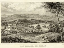 BAD  KELLBERG BEI PASSAU  Orig. Stahlstich von Poppel  ca.1843
