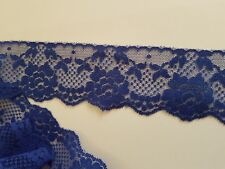 2 m alte Spitze Spitzenborte blau lila vintage retro ca. 5,5cm >TOP< (1,19€/m)