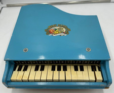 Babypiano Kinderklavier Instrument vintage alt antik blau Spielzeug 50er 60er