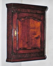 Antique English Hanging Corner Cupboard Oak Eckschrank Eiche Very Good Condition