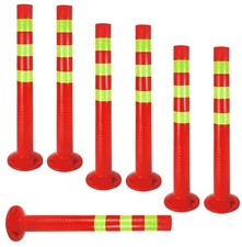 7 Poller Absperrpfosten Kunststoff Warnpfosten Leitpfosten Leitzylinder flexibel