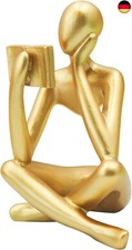  Goldene Lesende Frauenstatue