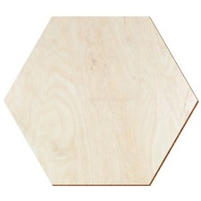 Holz Hexagon Birke natur