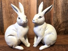 Hasenduo "Antik" weiß Ostern