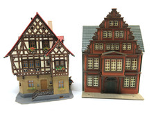 2 Stück Wohnhaus mit Fachwerk, gebaute Modelle, Kibri H0, Vollmer H0, FH