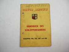 David Brown 850 880 950 990 Schlepper Handbuch Bedienungsanleitung 1962