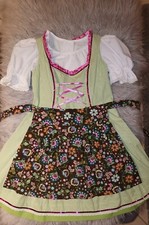 Dirndl Gr. M 38 40 grün rosa