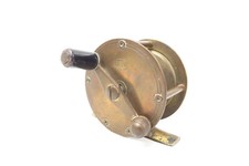 DAM Effzett 495 Messing-/Angelrolle aus Sammlerausflösung 5,5 cm Ø intakt antik