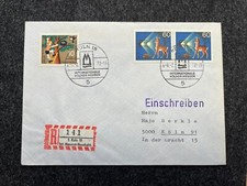Einschreiben Brief Int. Hausrat-Haushaltt. 8.2.1972 R-Zettel Reco EBF Köln