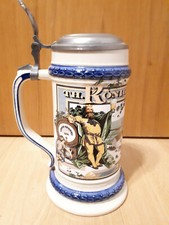 Bierkrug mit Deckel und