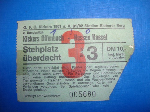 Ticket ofc kickers - 81/82,