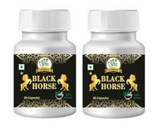 Männliche Ausdauer Verbesserung Ergänzung - 60 Kapseln (2er Pack) Black Horse...