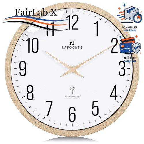 Wanduhr funk 30cm beige - wanduhr,
