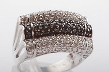 Kristall Ring 925 Sterling Silber Größe 59 Fein! .