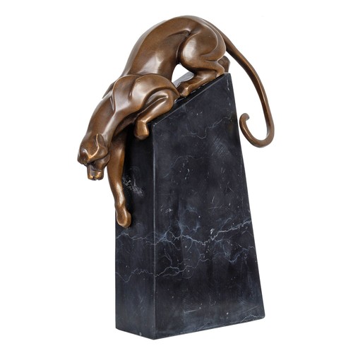 Bronzeskulptur panther nach - bronzeskulptur,
