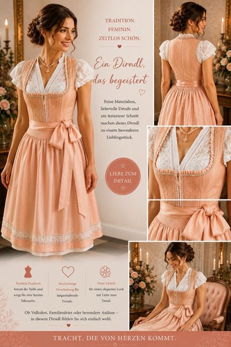 Krüger dirndl apricot - dirndl, 36
