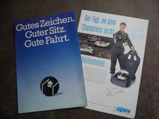 2 Prospekte  König Prinz Schalensitze M. Schumacher Druck Autogramm Motorsport