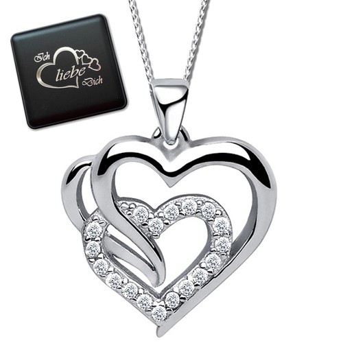 Damen halskette mit herz - halskette,