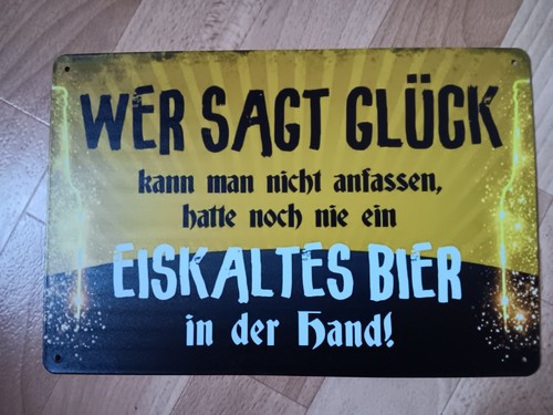 Bier spruch metallschild - bier,