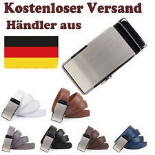 Herren Gürtel mit Ratsche automatik Schnalle Kunst Leder Gürtel Anzug-Jeans-Hose
