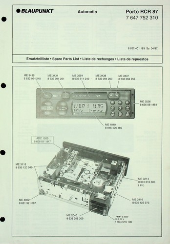 Service manual blaupunkt porto - blaupunkt,