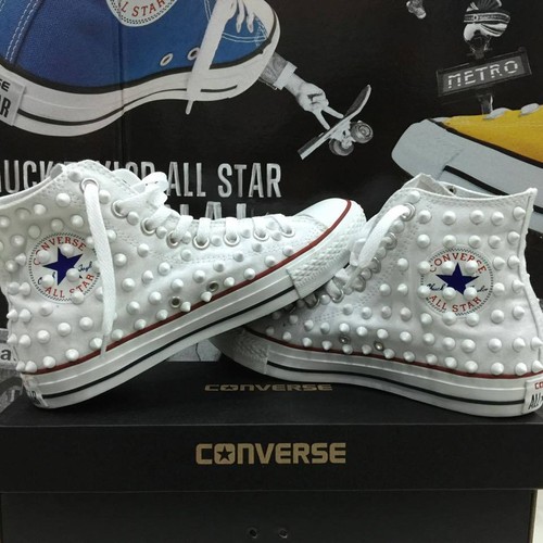 Converse all star white high - star,