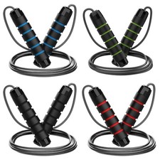 Springseil verstellbar Stahlseil Profi Fitness Speed Rope 4 Farben Seilspringen