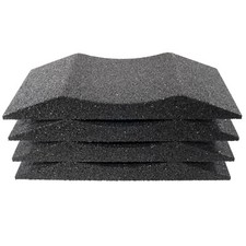 4 Reifenschuh Reifenschoner schwarz Gummigranulat 300mm breit Reifenwiege HASKYY