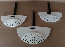 3 St. Abgießhilfe Sieb Seiher Küchensieb  Kochtöpfe Schalen Schüsseln abgießen 